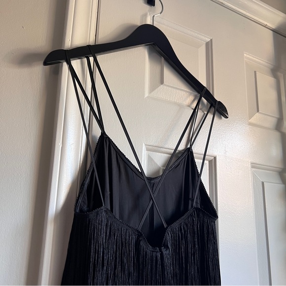 Zara Black Fringe Jumpsuit - Picture 9 of 12